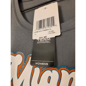 Miami Dolphins NFL Team Apparel New Era Womens T‎ Shirt Gray XL